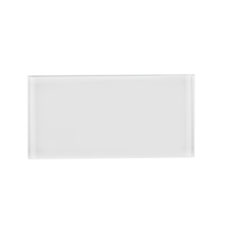 APOLLO TILE Sample of 3X6 Frosted Soft White Subway Glass Tile 5 Sq.Ft. APLA99066M36EC100 Sample
